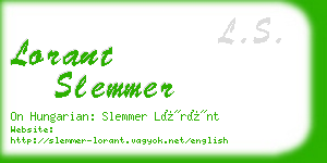 lorant slemmer business card